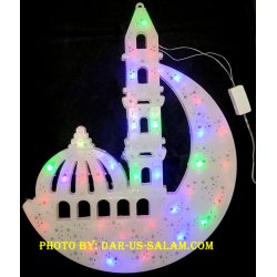 Large Crescent Masjid with Lights