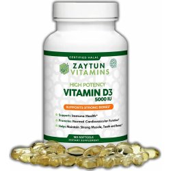 Vitamin D3 5000 IU (180 Softgels, Halal)